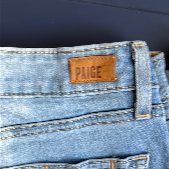 PAIGE Blue Flare Wide Leg Denim Lou Lou Petite New condition Size 28 - Picture 9 of 10